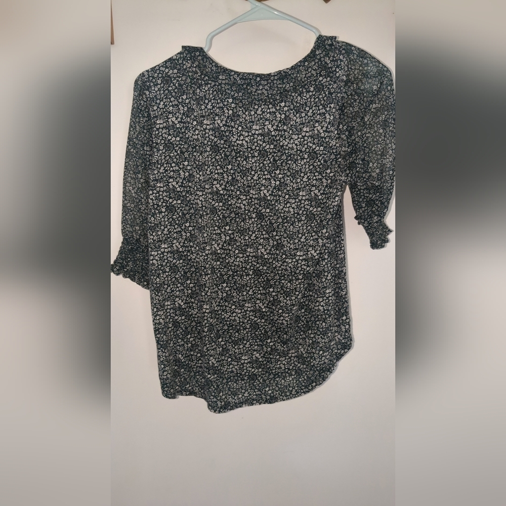 Green floral lucky brand shirt